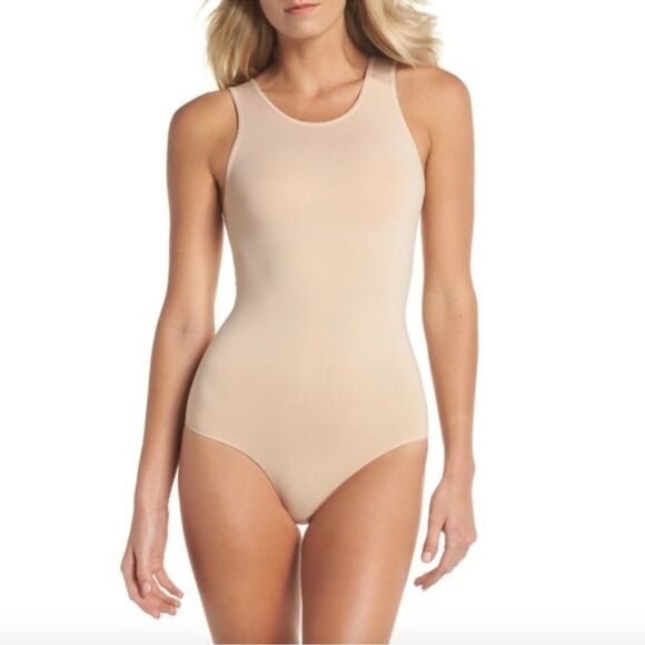 SPANX Smooth The Base Bodysuit in Tan NEW Size XL Sleeveless - Picture 1 of 10